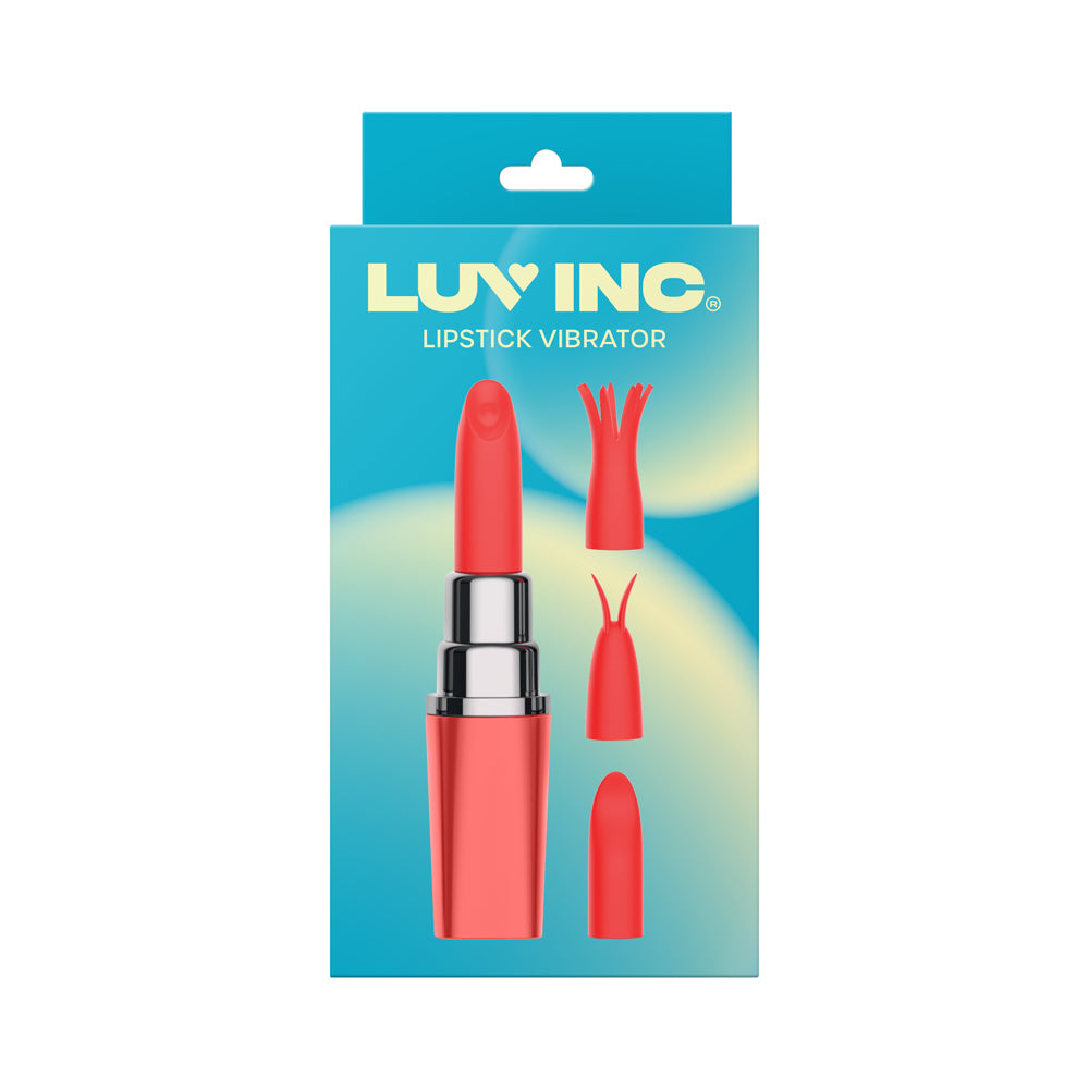 Luv Inc Lv57 Lipstick Bullet Vibrator with 3 Attachments