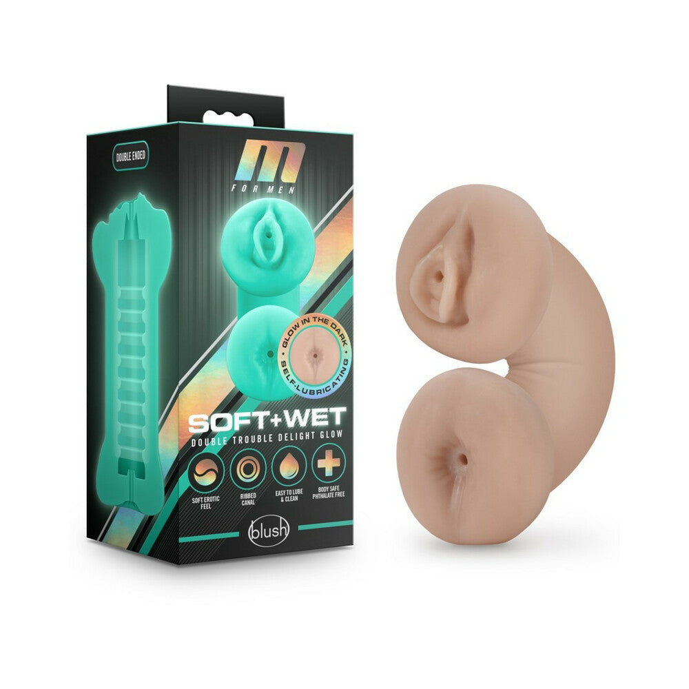 Blush M for Men Glow in the Dark Self-Lubricating Stroker-