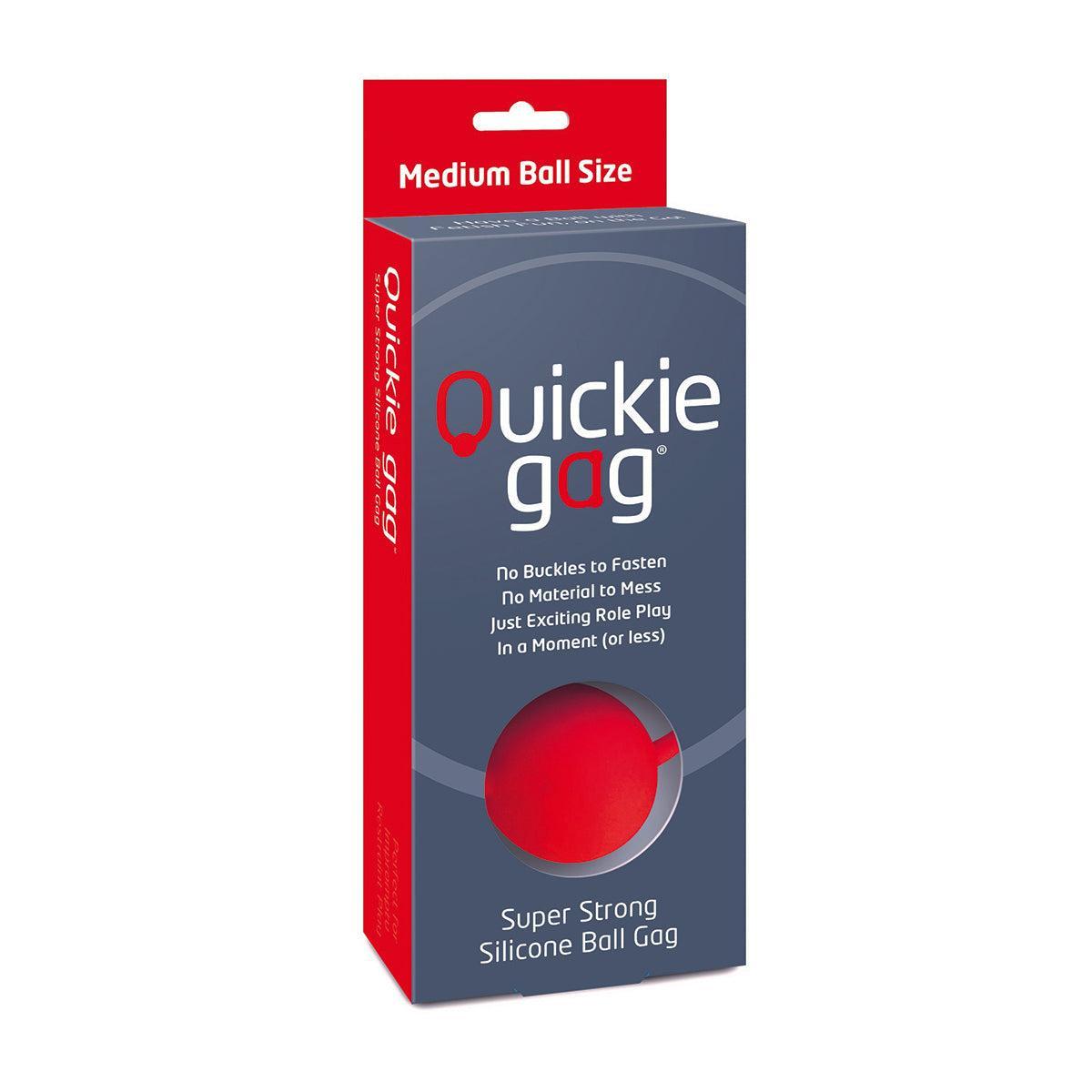 Quickie Ball Gag Medium-Red-