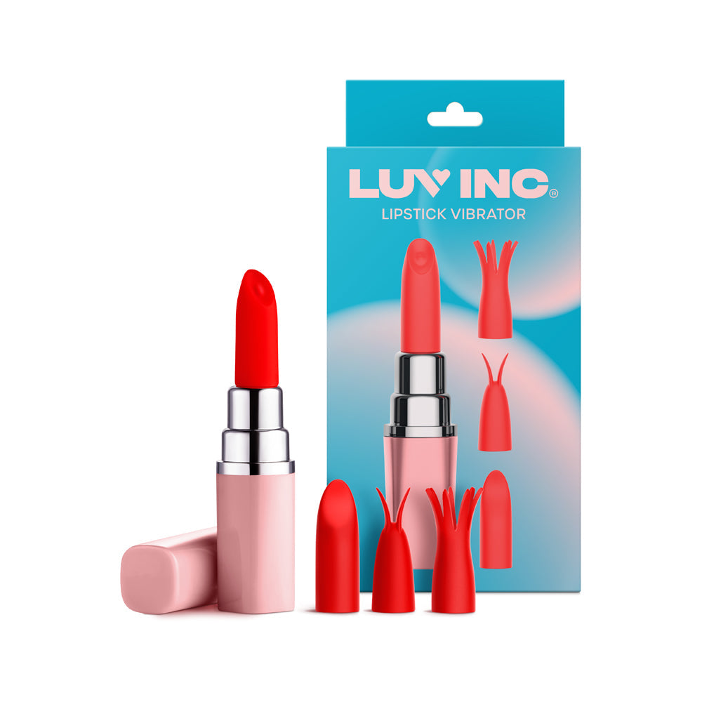Luv Inc Lv57 Lipstick Bullet Vibrator with 3 Attachments