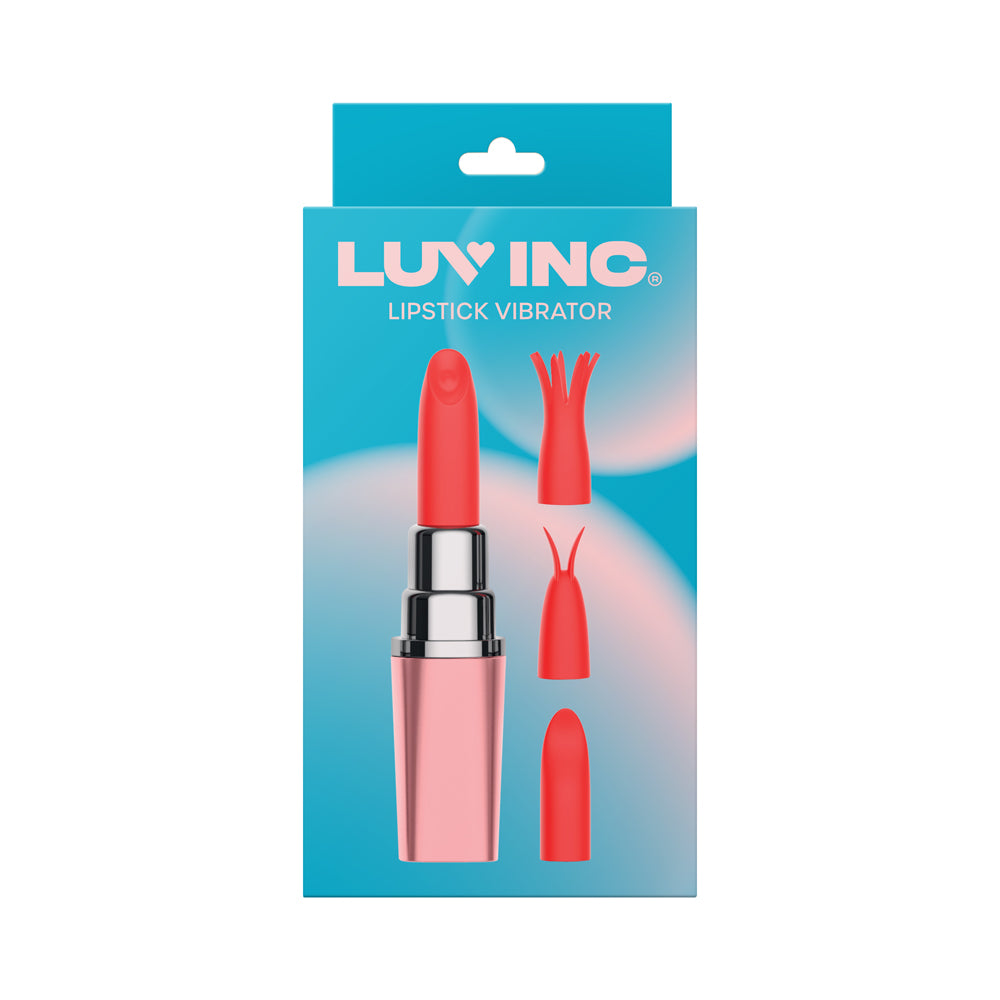 Luv Inc Lv57 Lipstick Bullet Vibrator with 3 Attachments