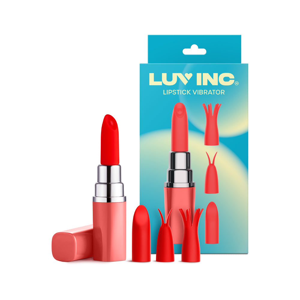 Luv Inc Lv57 Lipstick Bullet Vibrator with 3 Attachments
