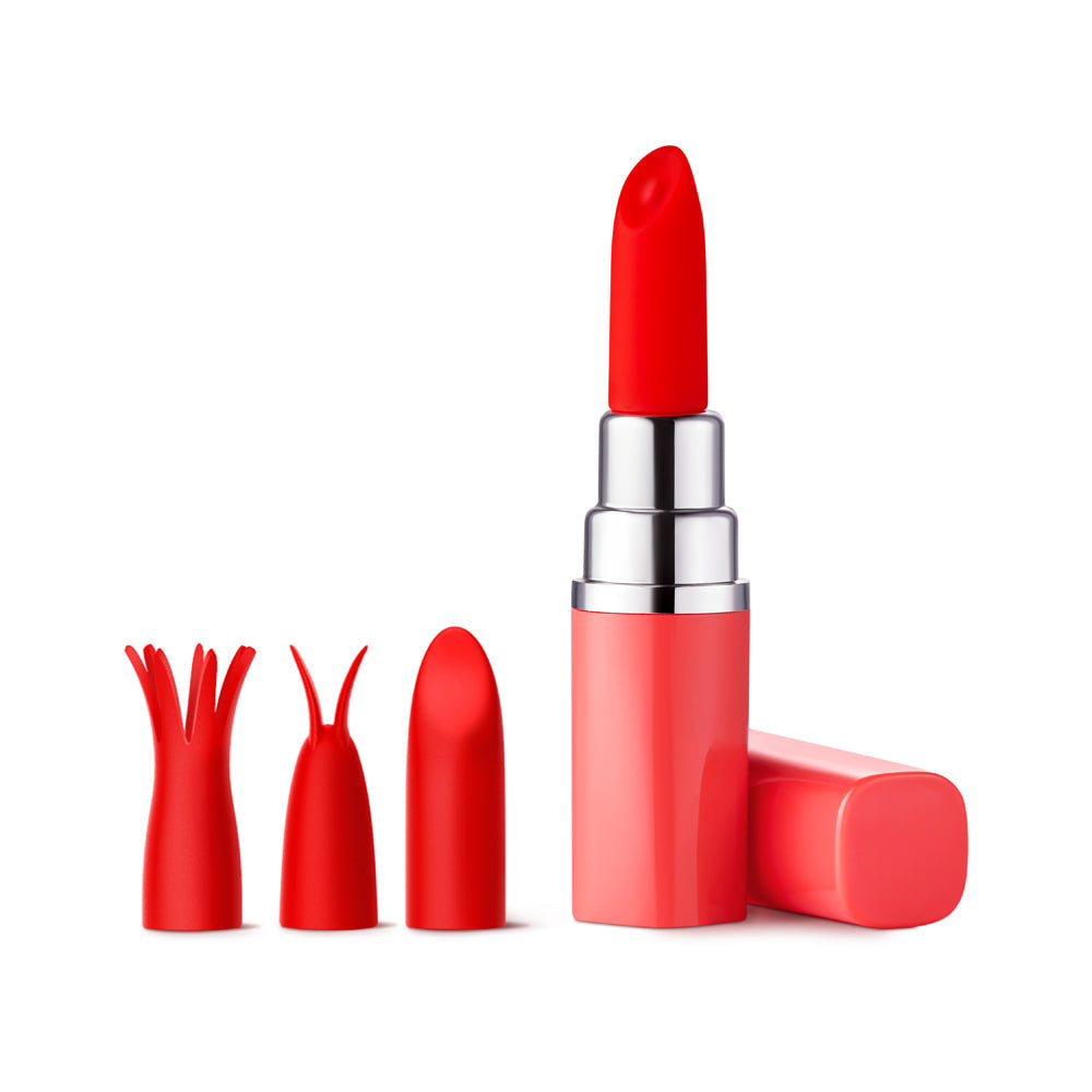 Luv Inc Lv57 Lipstick Bullet Vibrator with 3 Attachments