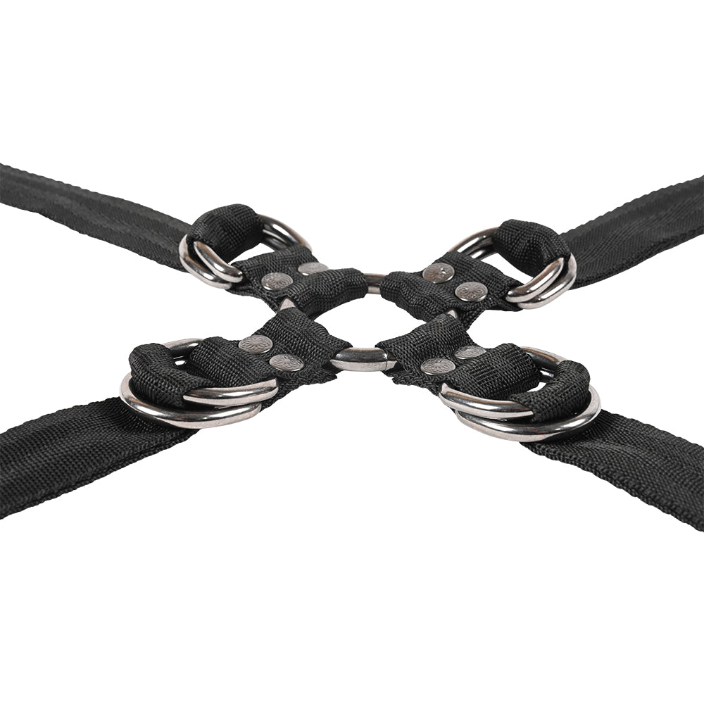 Sportsheets Velvet Noir Adjustable Hog Tie & Cuff Set