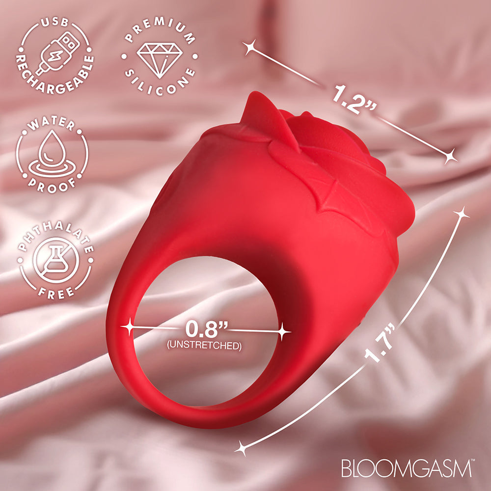 Bloomgasm Rose Ring Discreet Finger Vibrator
