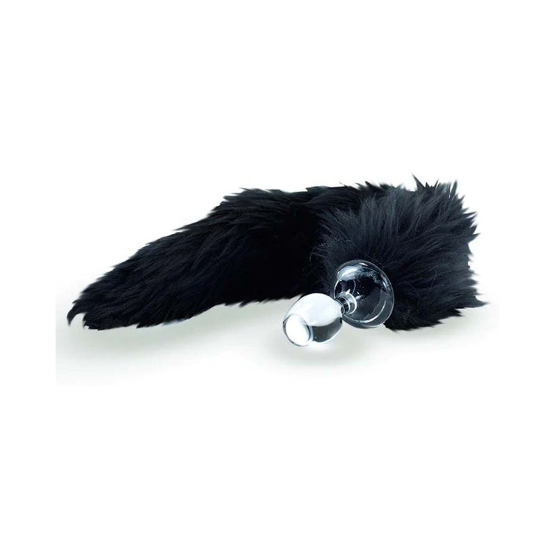 CrystalDelightsMinxFauxFurTailPlugBlack
