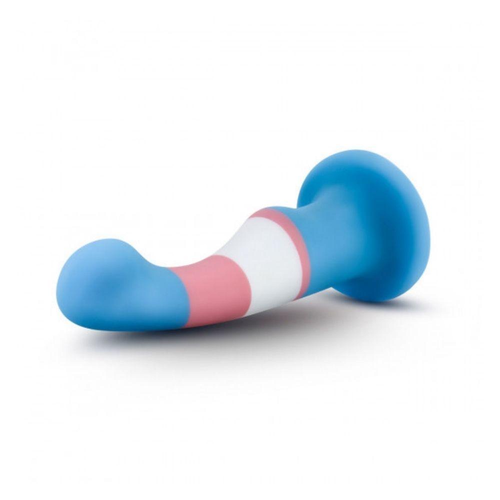 Avant Pride P2 Trans laying flat on its back with the tip of the toy in the forefront