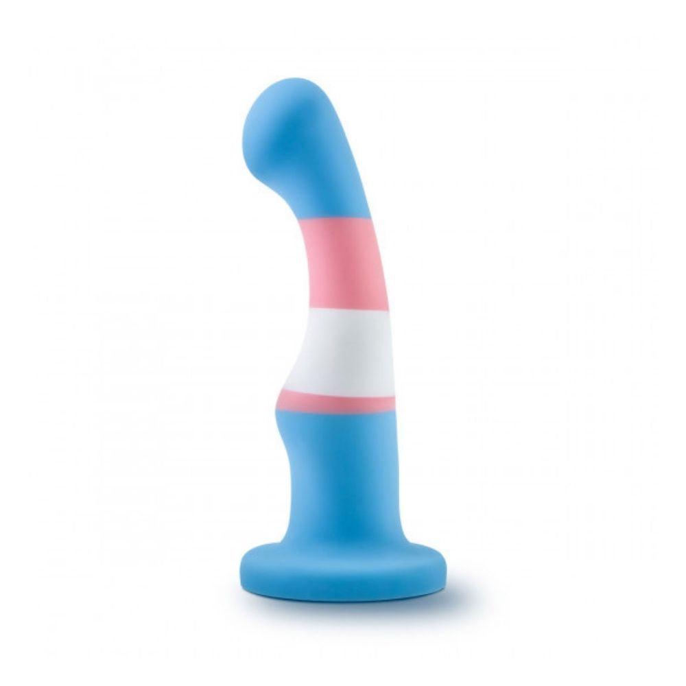 Side view of the Avant Pride P2 Trans standing upright on its suction cup base