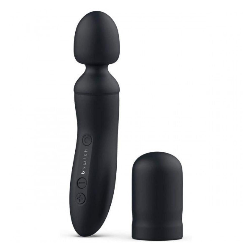 B Swish Bthrilled Premium Noir positioned upright with its protective cap beside it