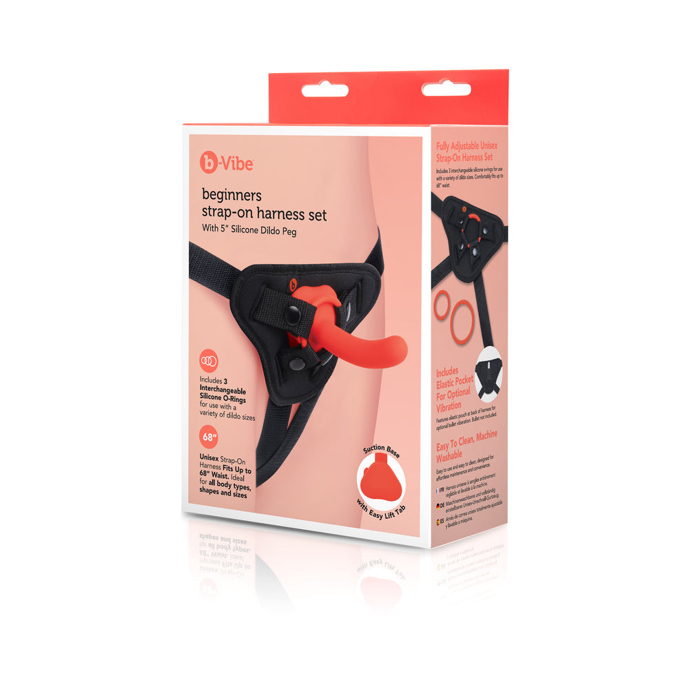 b-Vibe Beginners Strap-On Harness Set with 5 in. Silicone Dildo-