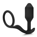 b-Vibe Snug & Tug Weighted Silicone Anal Plug with Cock ring