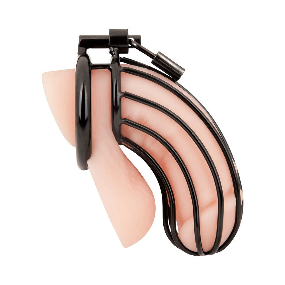 Blue Line Prisoner Cock Cage-Black-
