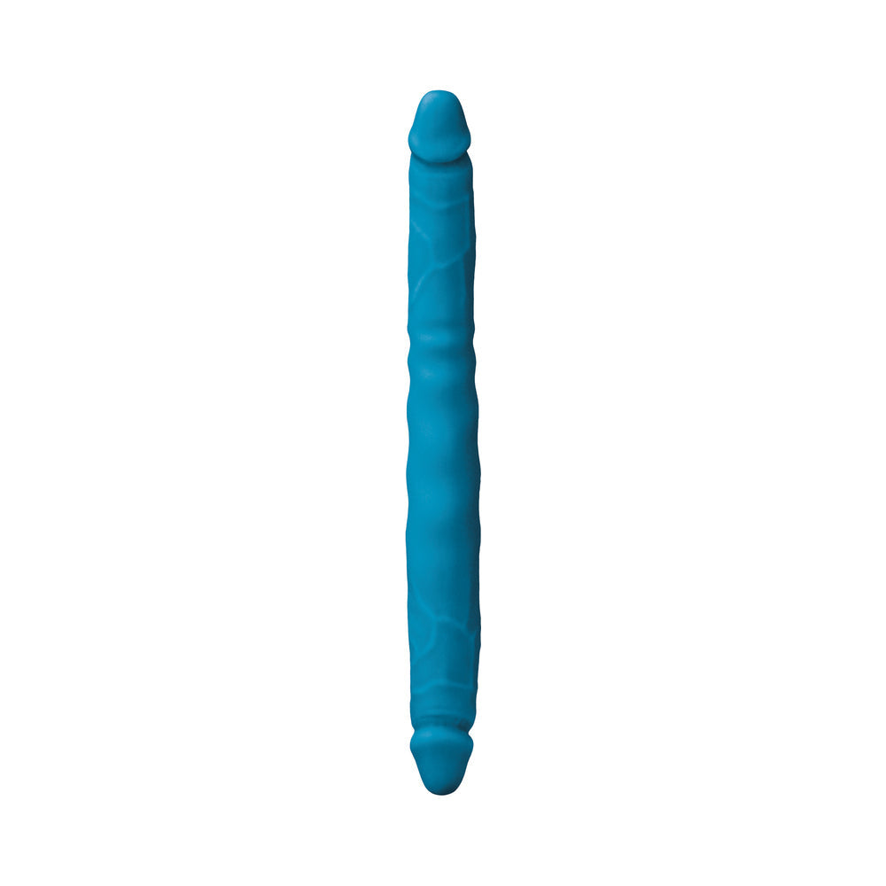Colours 12 in. Dual Ended Dildo-Blue-