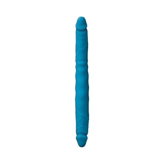 Colours 12 in. Dual Ended Dildo-Blue-