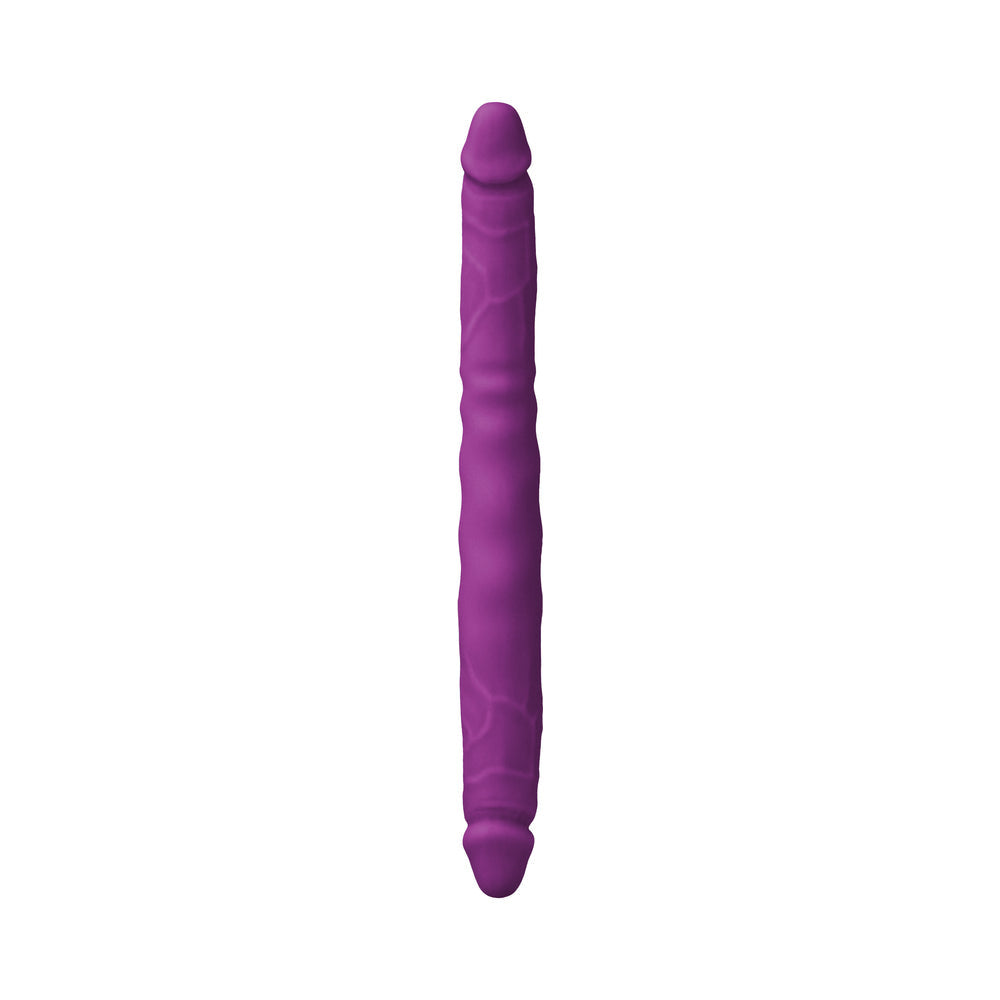 Colours 12 in. Dual Ended Dildo-Purple-