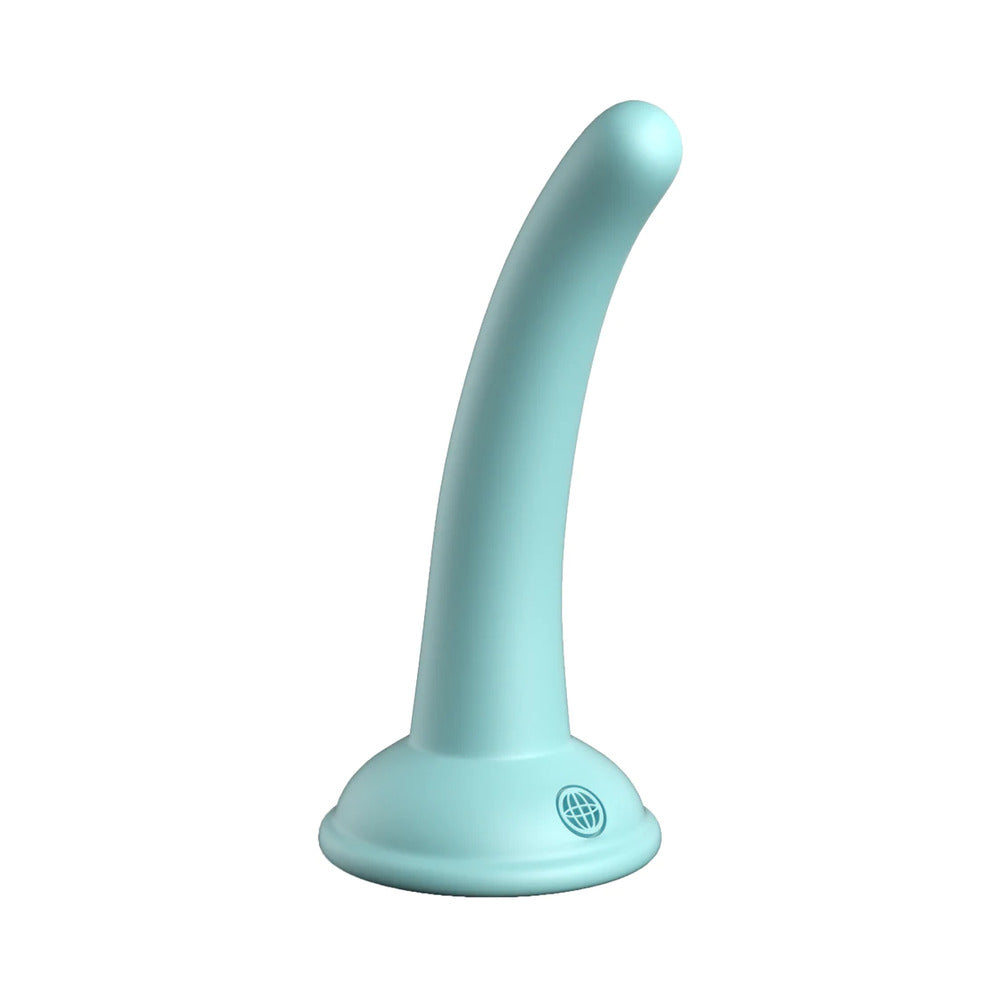 Dillio Platinum Collection Curious Five 5 in. Silicone Dildo-Teal-