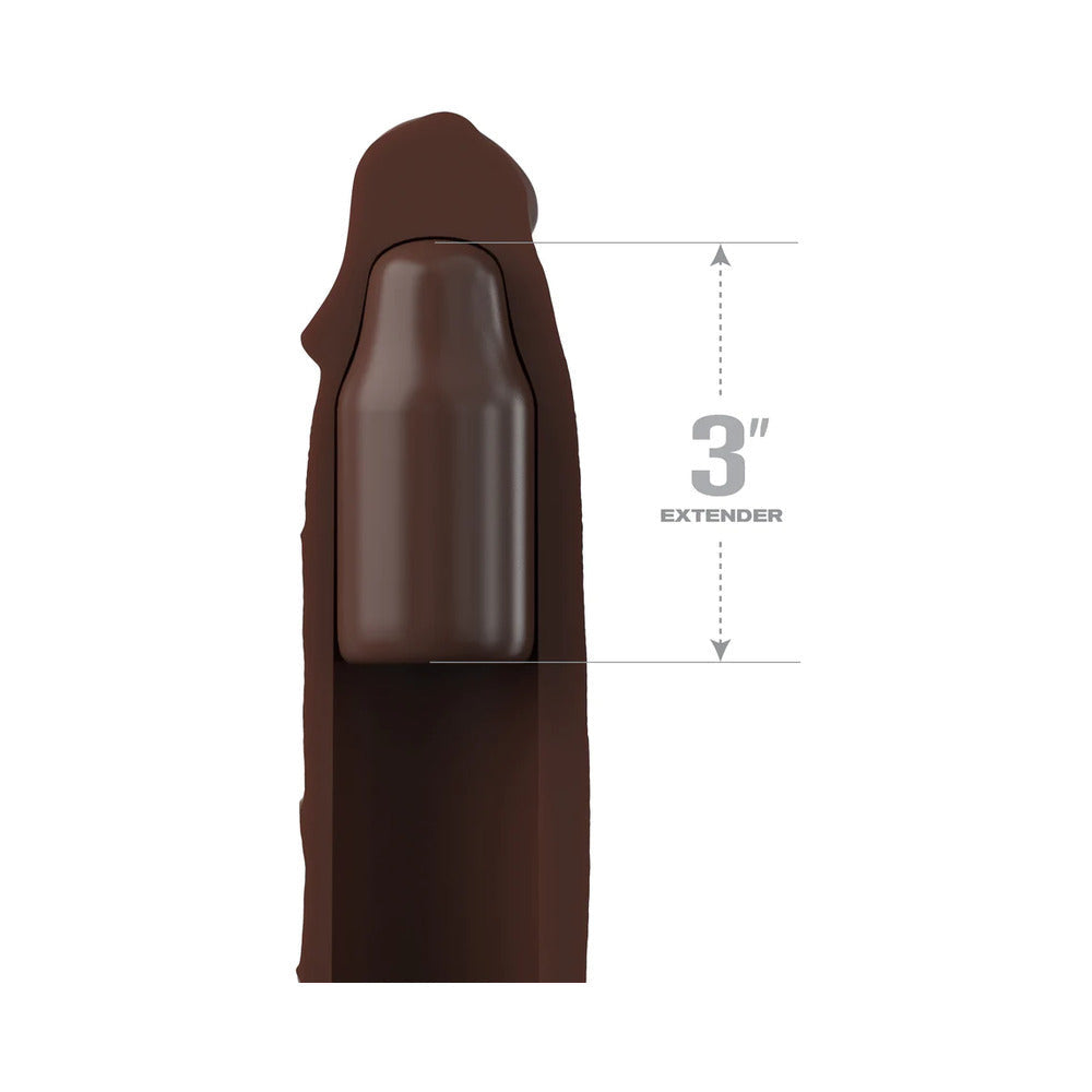 Fantasy X-tensions Elite 7 in. Silicone Extension with Strap & 3 in. Extender-