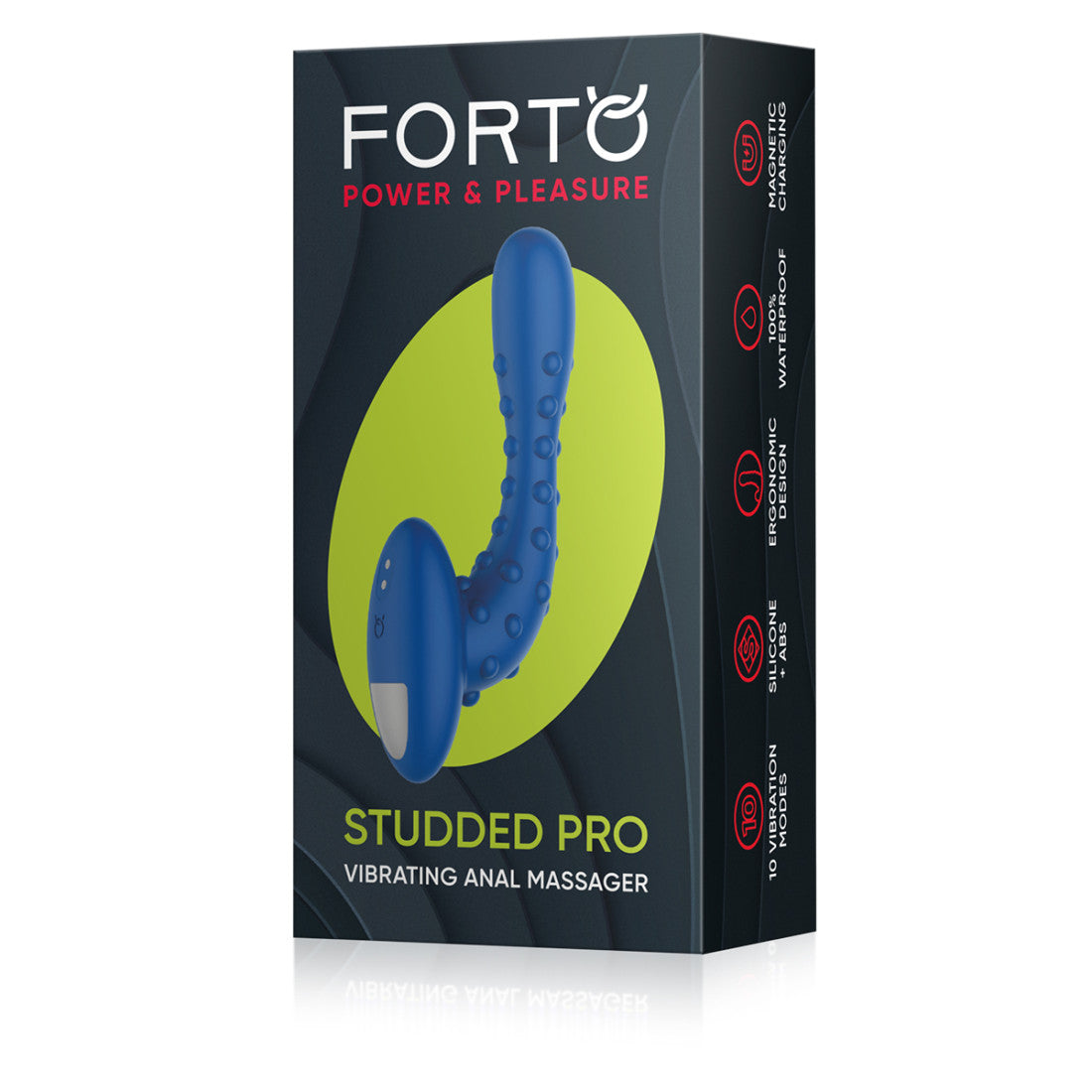 FORTO Studded Pro Plug-Intimacy Devices-Blue-