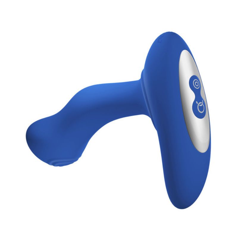 Blue Forto Thumper showing the base with the control buttons