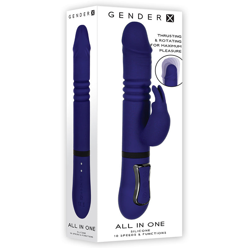 Gender X All In One Thrusting Rabbit Purple-