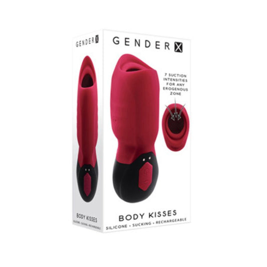 Gender X Body Kisses Suction Toy Box standing upright.