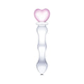 Glas 8 in. Glass Dildo with Heart Handle