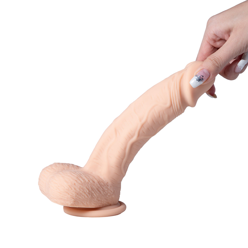 handshowingHoneyPlayBoxPaxtonRealisticThrustingDildo8.5in.