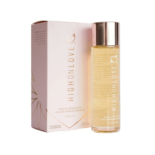 HighOnLove Massage Oil-Strawberries & Champagne-