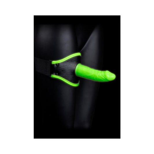 Ouch! Glow in the Dark Thigh Strap-On Harness With 5 in. Silicone Dildo-