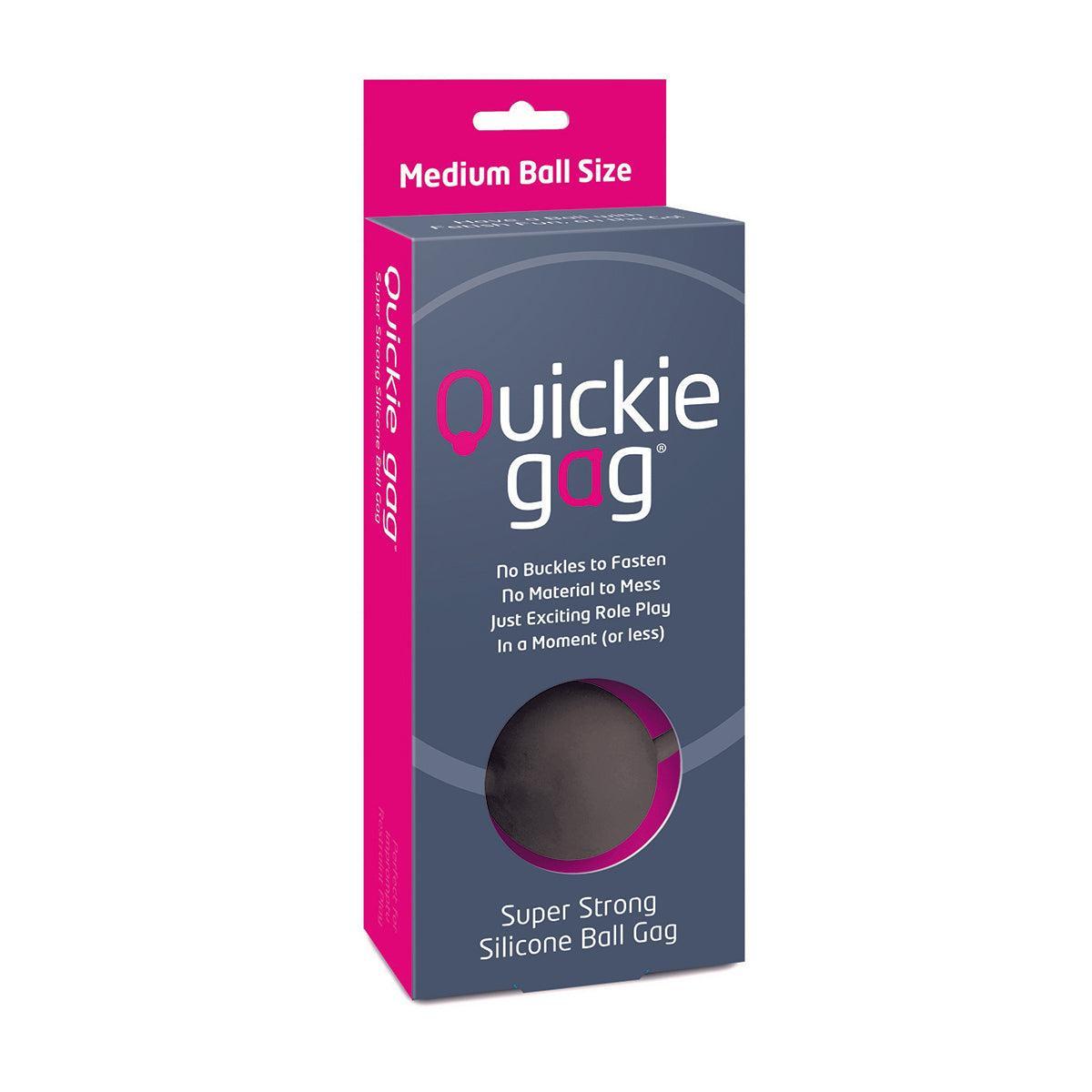 Quickie Ball Gag Medium-Black-