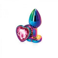 Rear Assets Mulitcolor Heart Anal Plug - Medium