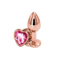 Rear Assets Rose Gold Heart Anal Plug - Medium