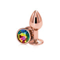 Rear Assets Rose Gold Round Anal Plug - Small