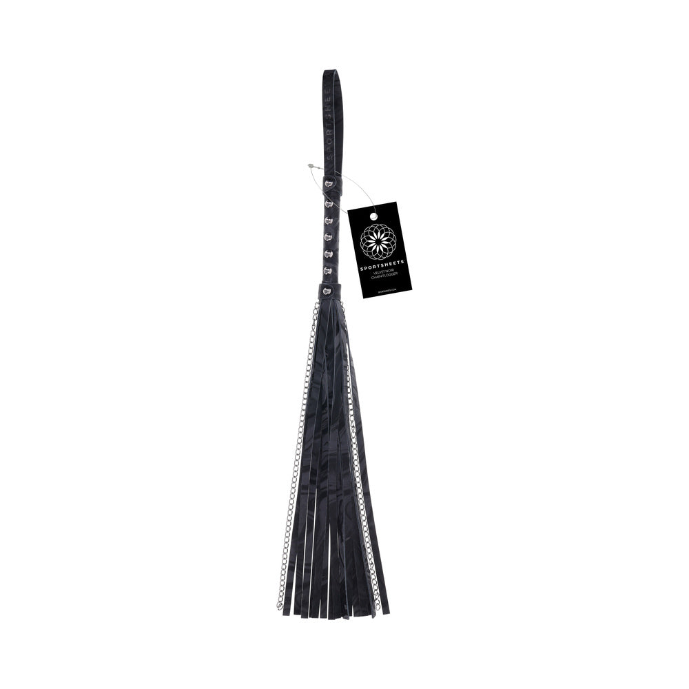 Sportsheets Velvet Noir Chain Flogger-