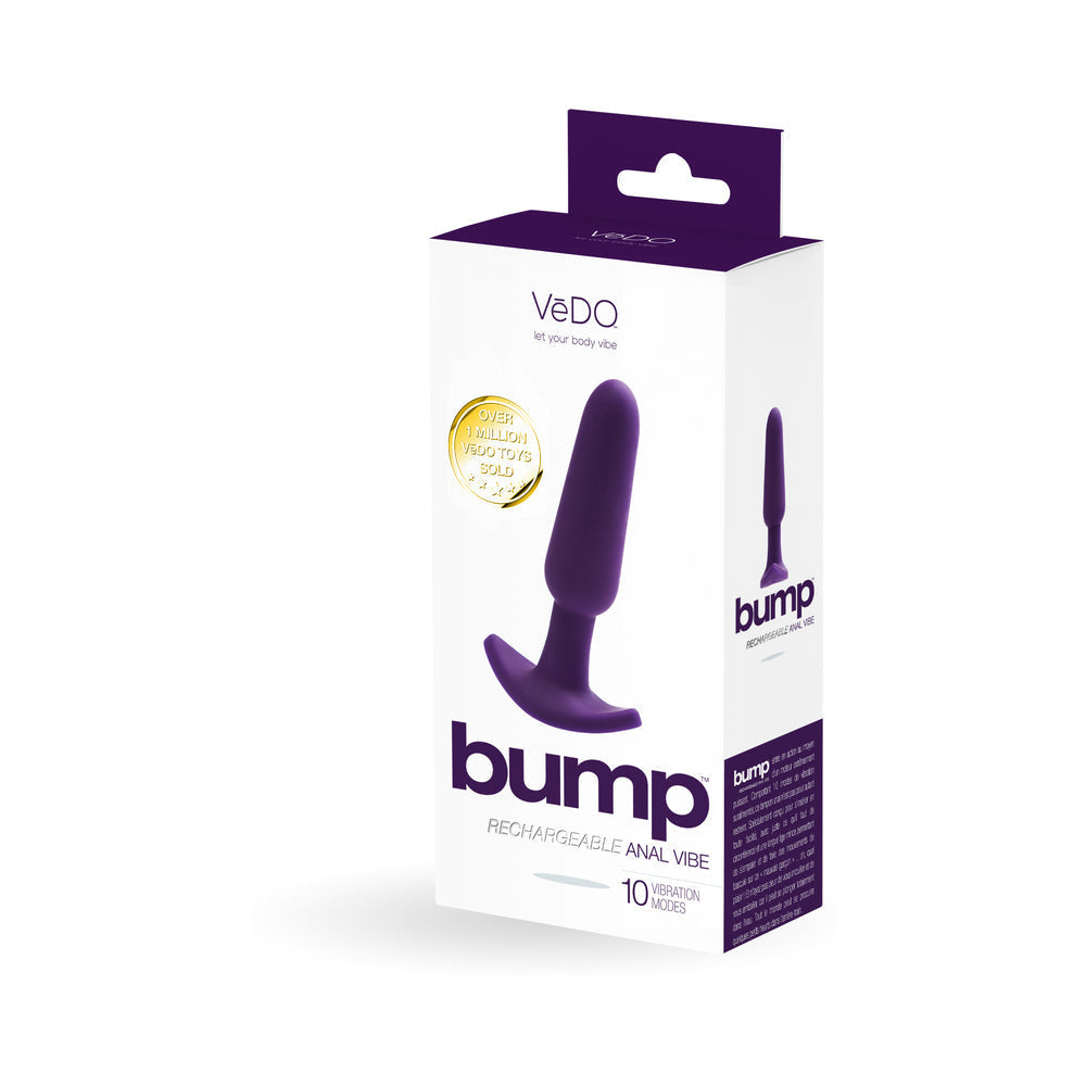 VeDO Bump Rechargeable Anal Plug-Black-